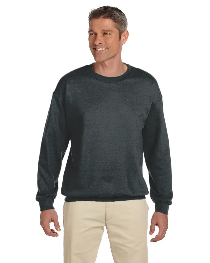 Gildan Adult Heavy Blend 50/50 Fleece Crew G180 in Dark Heather