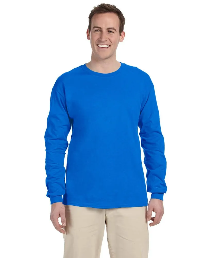 Gildan Adult Ultra Cotton Long Sleeve T-Shirt G240 in Royal