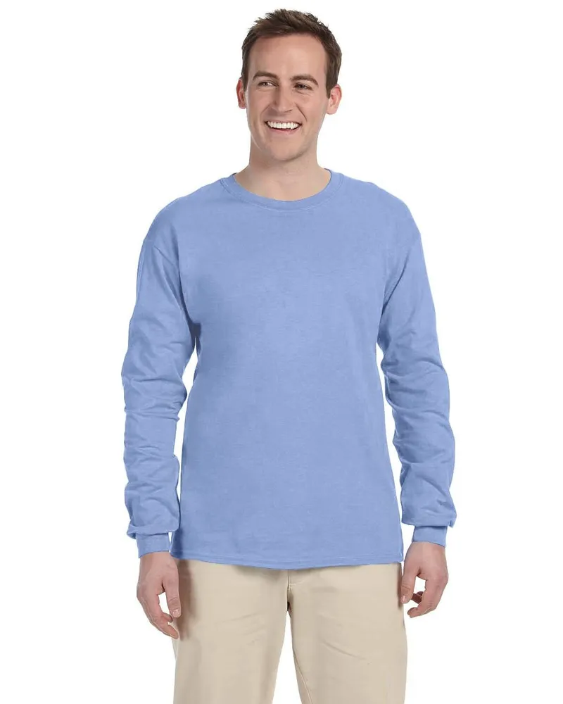 Gildan Adult Ultra Cotton Long Sleeve T-Shirt G240 in Light Blue