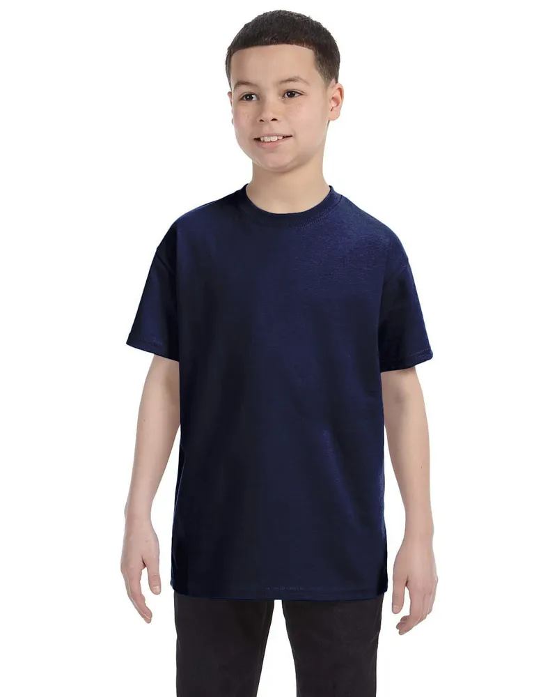 Gildan Youth Heavy Cotton T-Shirt G500B in Navy